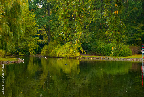 Autumn in Pildamsparken park in Malmo, Sweden photo