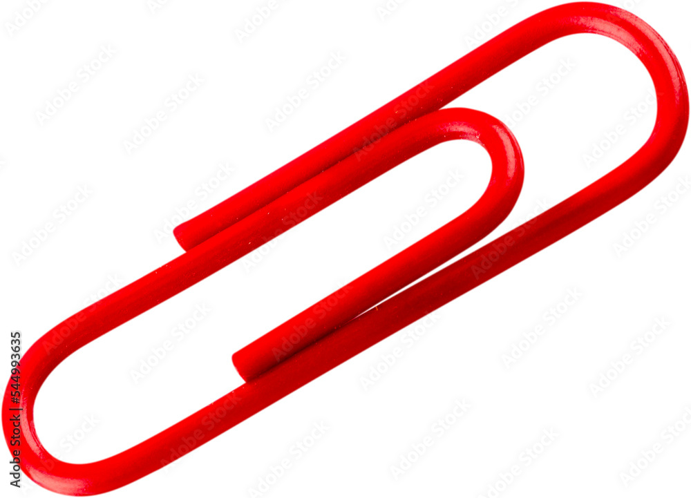 Red Paper Clip - Isolated Red Paper Clip - Isolated