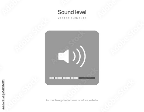 Speaker and sound icon. Volume level icon isolated on white background. Multimedia, voice icon. Megaphone, audio and music symbol for UI UX website mobile app.