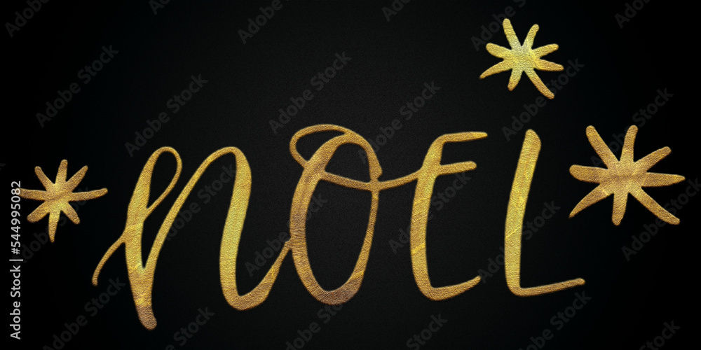 Obraz premium Noel golden calligraphy design banner