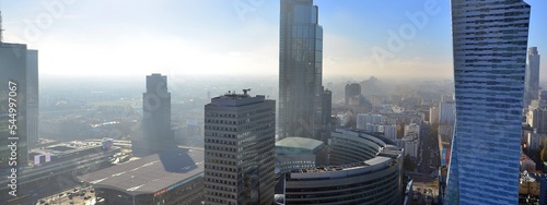 Aerial cityscape of  city from viewing tarrace  photo