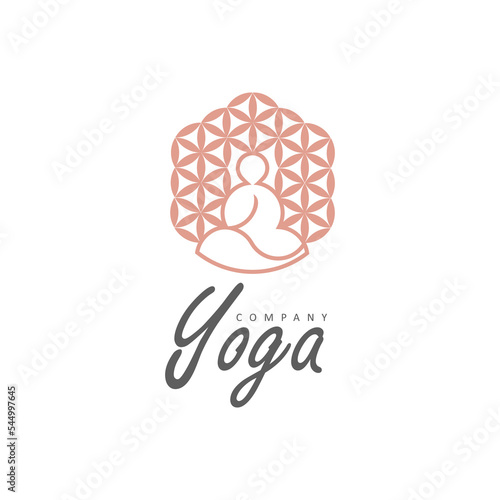 Yoga Health Logo Design Vector