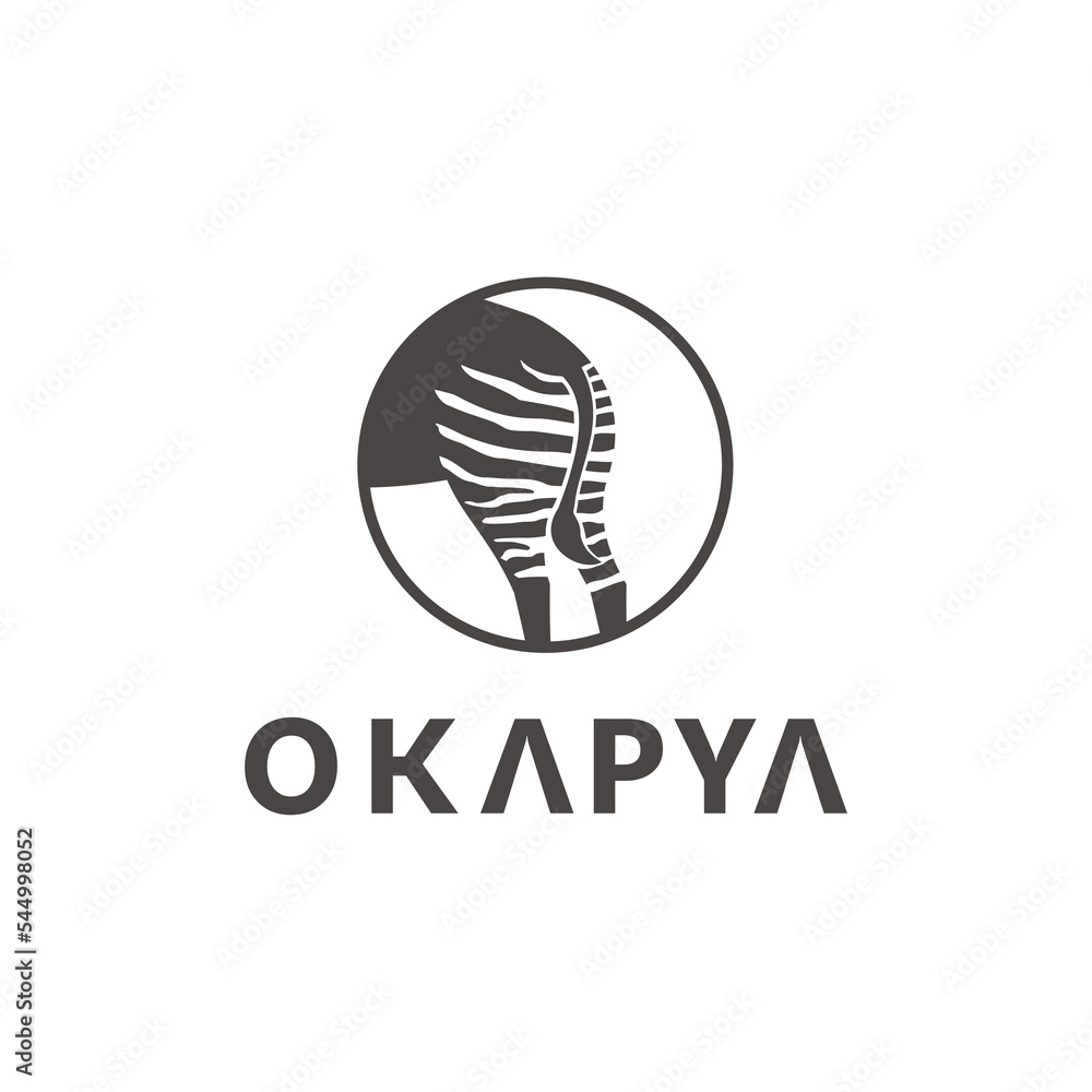 butt Zebra Logo Design. white animal with black stripes butt Zebra Logo Design. white animal with black stripes