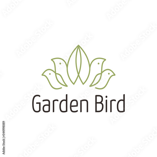 Bird logo that formed concept of flowers