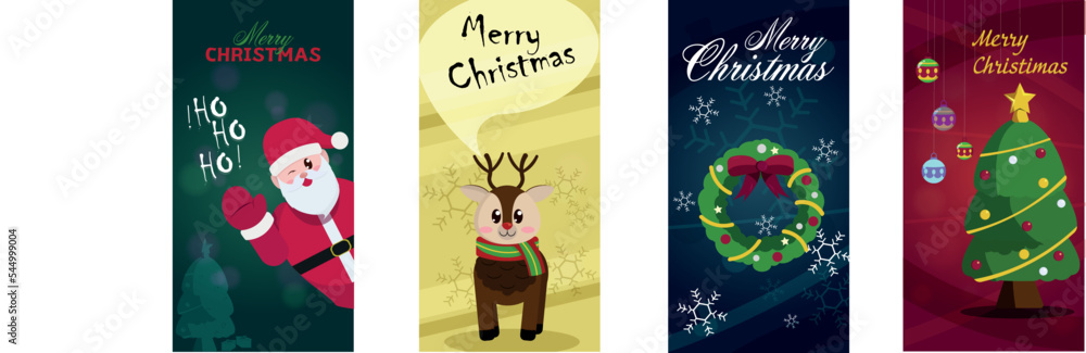 Postcard and ilustration vector for christmas Postcard and ilustration vector for christmas
