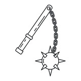 Isolated mace weapon medieval icon Vector