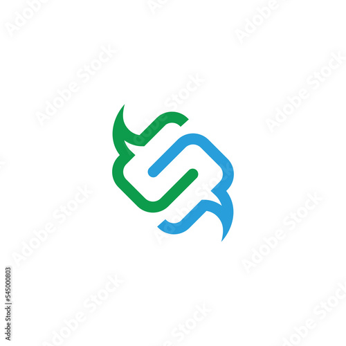 initial Letter S Chat Logo Template Vector Design.