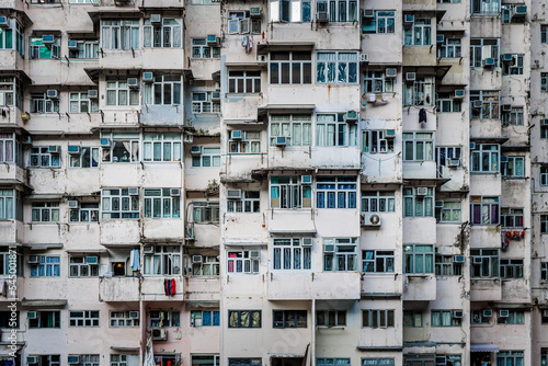 Old crowded apartment in Quarry Bay, Hong Kong