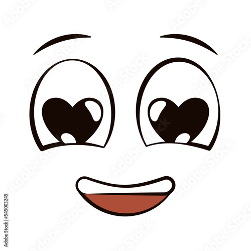 Flat happiness expression with a smile Vector