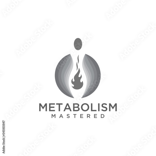 Metabolism icon. Linear medical pictogram. Chemical process sign. Energy burning. Scientific, medical, body health symbol. Healthcare graphic design.