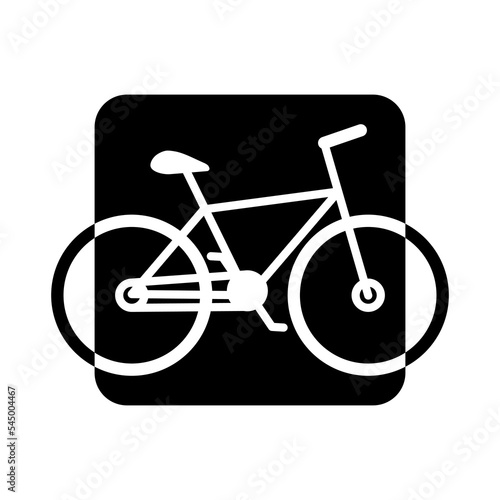 black and white bicycle icon