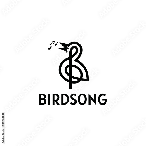 bird logo and musical notes
