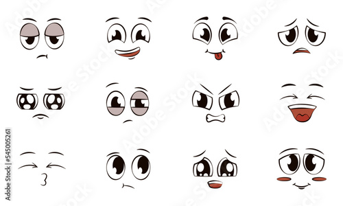 Set of different face expression avatars Vector