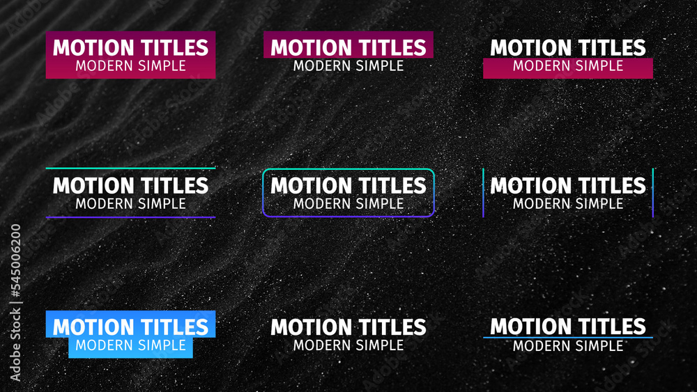 Gradient Motion Titles Stock Template | Adobe Stock