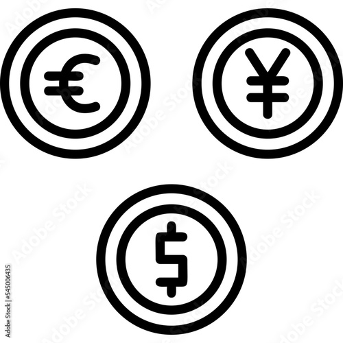 Obraz na płótnie Currency Icon w salonie