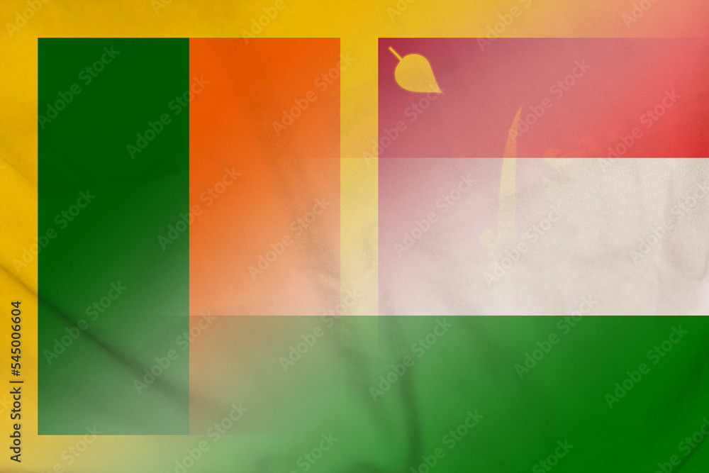 Sri Lanka and Hungary official flag international contract HUN LKA