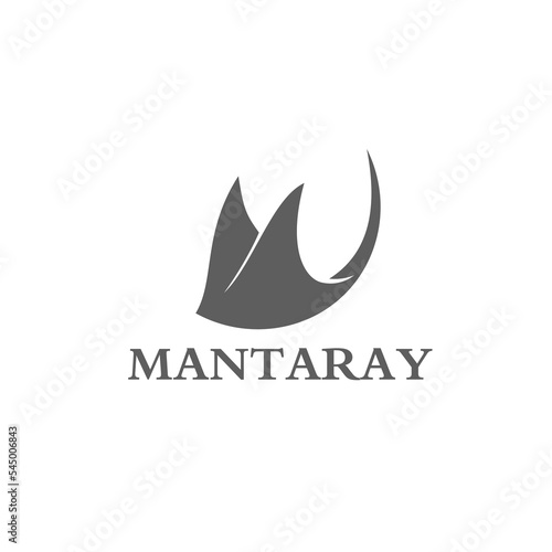 gray stingray vector logo design