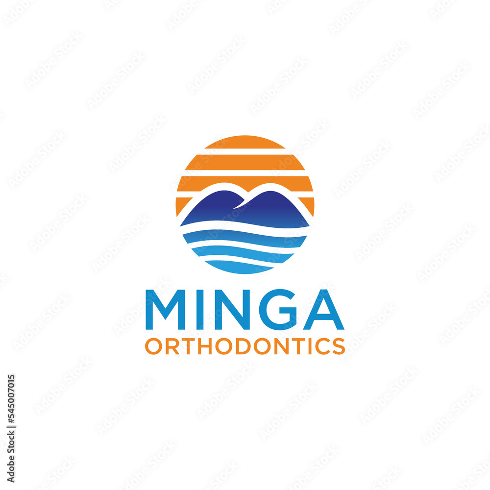 Ocean Sun Wave Logo Design Template Ocean Sun Wave Logo Design Template