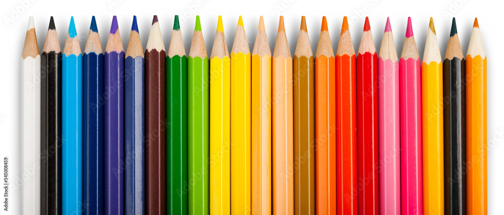 Colorful collection of different pencils Colorful collection of different pencils