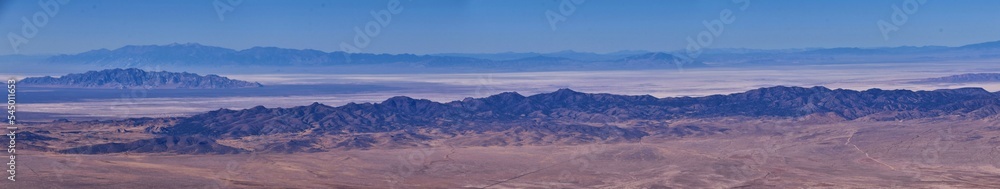 Fototapeta premium Deseret Peak views hiking by Oquirrh Mountain Range Rocky Mountains, Utah. United States. 