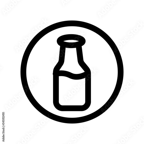 Allergens Bottle Dairy Food Glass Milk Drink Icon
