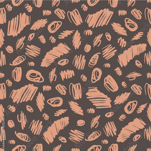Hand drawn vector marker scribble seamless pattern. Vector scrawl ornament for textile prints, wrapping paper, wallpapers