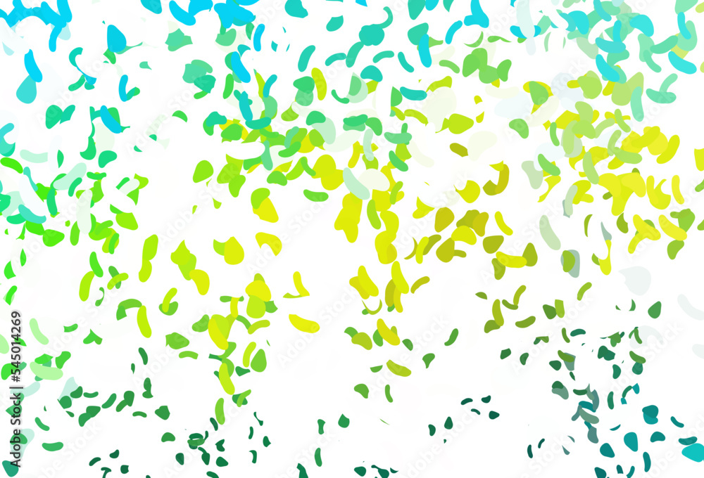 Light Green, Yellow vector texture with random forms.