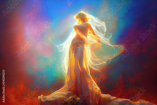 Ethereal concept art of Aphrodite the goddess of beauty and love Fototapet