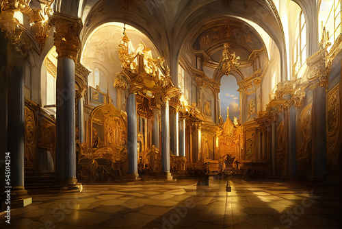Obraz na płótnie pillars, colonnades, indoor, art, church interior, religious, renaissance, chape