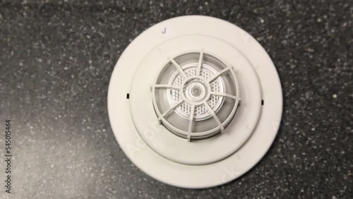 Fire alarm and heat detector for training purpose. photo