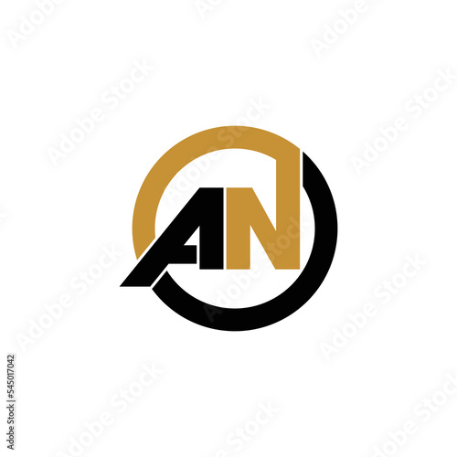 Free Download Letter AN circle logo design vector - GFXLoad