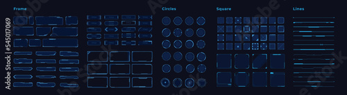 Vector hud elements set for futuristic user interface