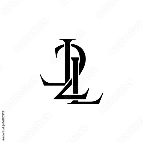 l2l letter initial monogram logo design