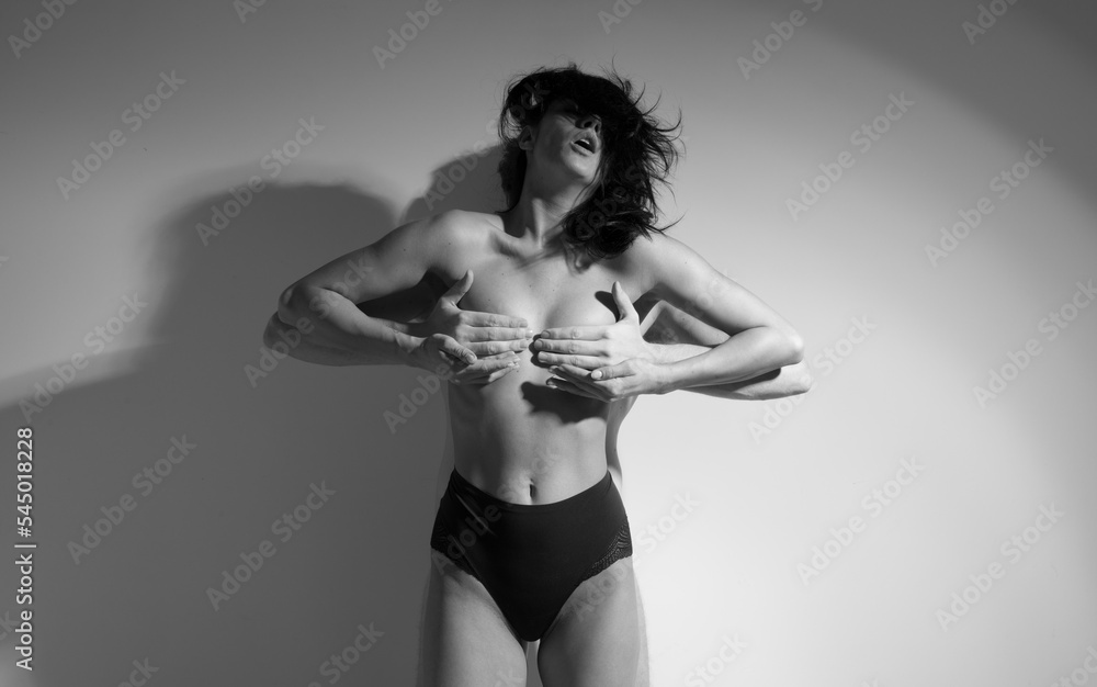 Naklejka premium Sex. Sexy couple love. Sexy photo. Erotica. Sensuality. Passion. Photo. Background. 