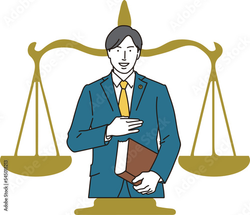 新人のアジア人男性弁護士
