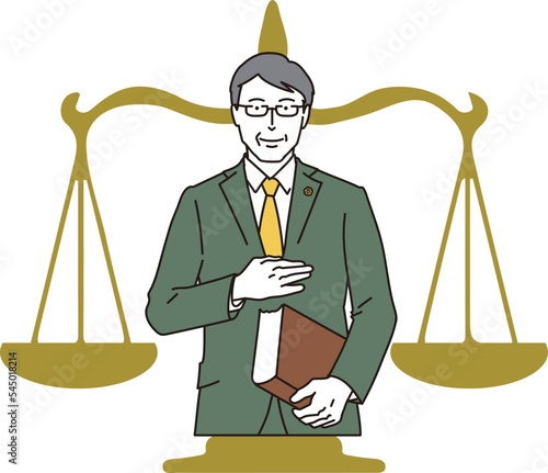 ベテランのアジア人男性弁護士