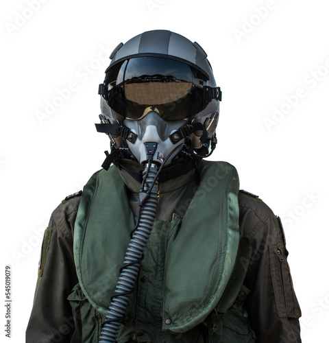 clothing for pilots or pilots suit on transparent background