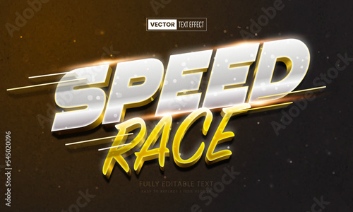 Speed race sport editable text effect