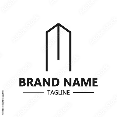 Real estate logo vector illustration on white background. Realtor business. Company Logo.