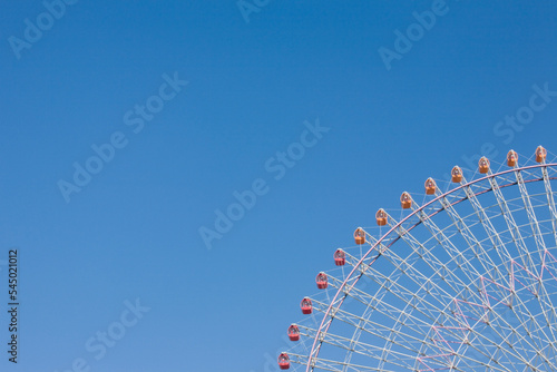 ferris wheel on sky background