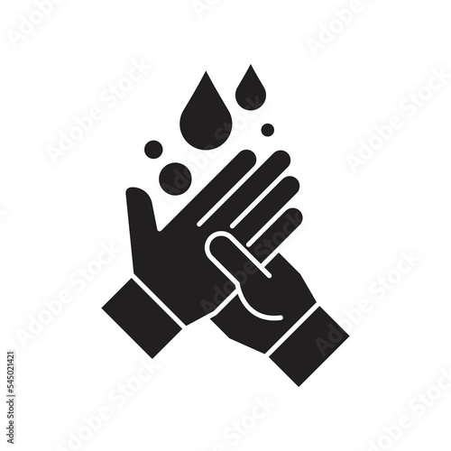 Wash / washing hands to keep clean icon. isolated on white background. vector illustration
