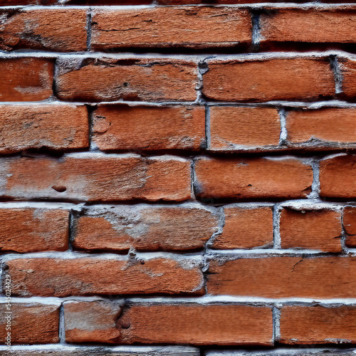 Rustic Red Brick Wall Background