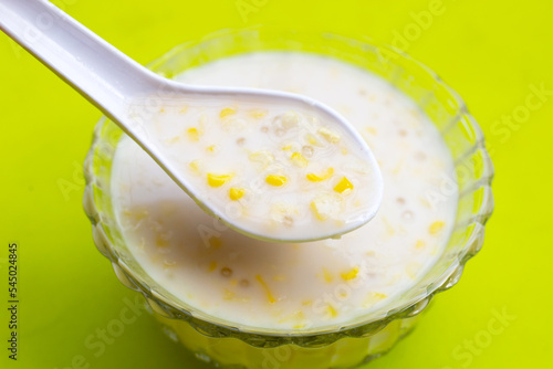 Photos Sweet corn with sago in sweet coconut milk