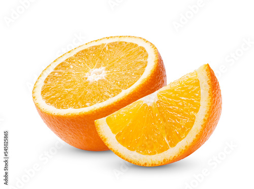 Sliced orange isolated on transparent png