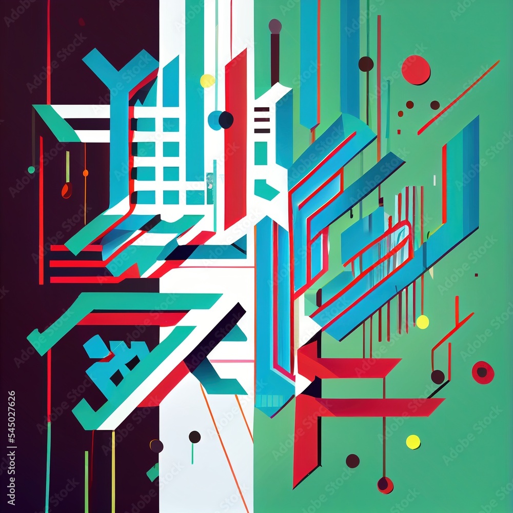 Fototapeta premium Typography graphics poster generated with Artificial Intelligence