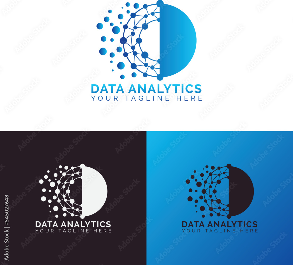 Data Analytics Logo With White Background Stock Vector Adobe Stock 0739