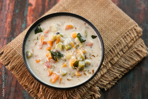 Obraz na plátne Mutton stew , veg stew soup side dish for Appam , bread, Kerala breakfast food