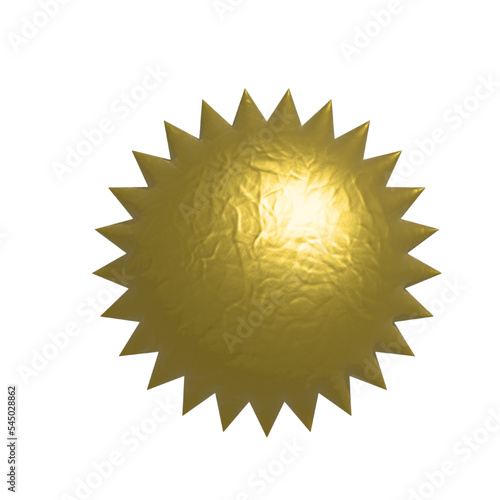 gold sun 3d icon 