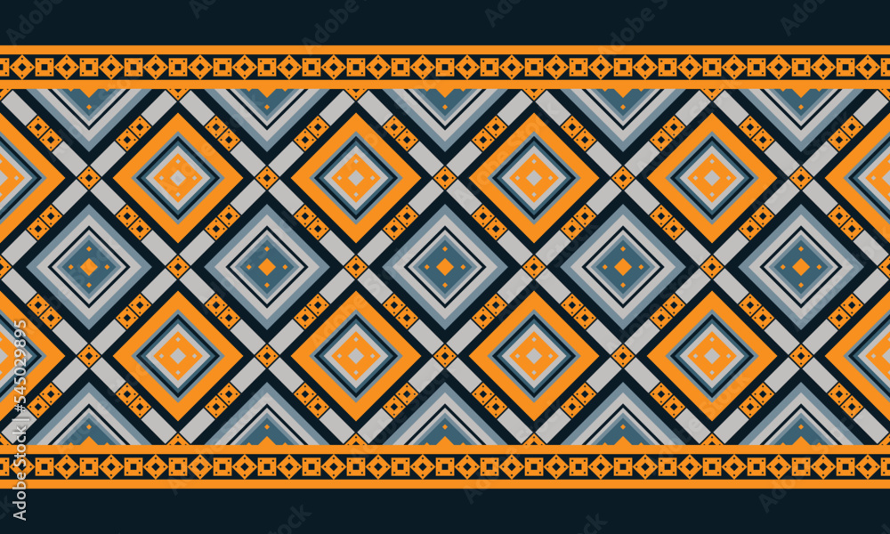 Geometric pattern with square shapes in traditional style designed for fabric or paper printing Geometric pattern with square shapes in traditional style designed for fabric or paper printing