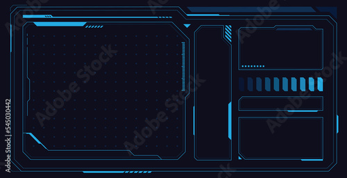Collection of futuristic hud light frame hud background